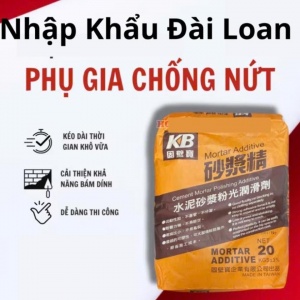  Phụ gia trát tường, Phụ gia chống nứt tường, Phụ gia chống thấm, phụ gia trát trần nhà Kubibao Đài loan Bao 20kg