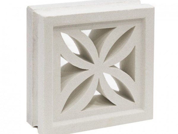 GẠCH BÔNG GIÓ MÀU TRẮNG -  FLOWER - VN004 (19CM*19CM*6.5CM)