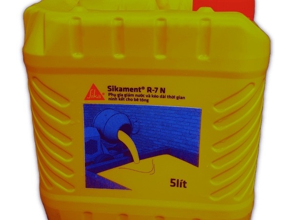 Sikament r7n (5 lít) : phụ gia giảm nước và kéo dài thời gian ninh kết cho bê tông